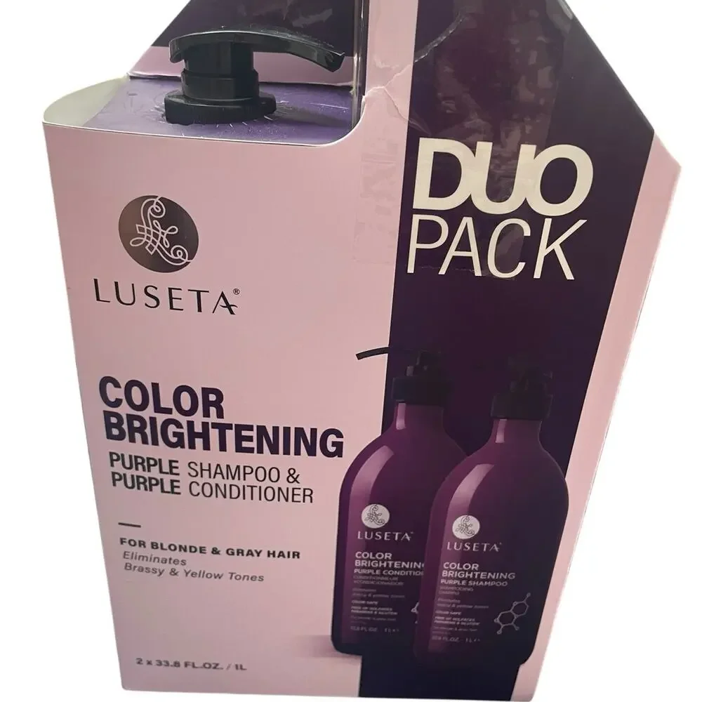 Luseta Purple Shampoo and Conditioner Duo 33.8oz Each Blonde Gray Brassy Hair